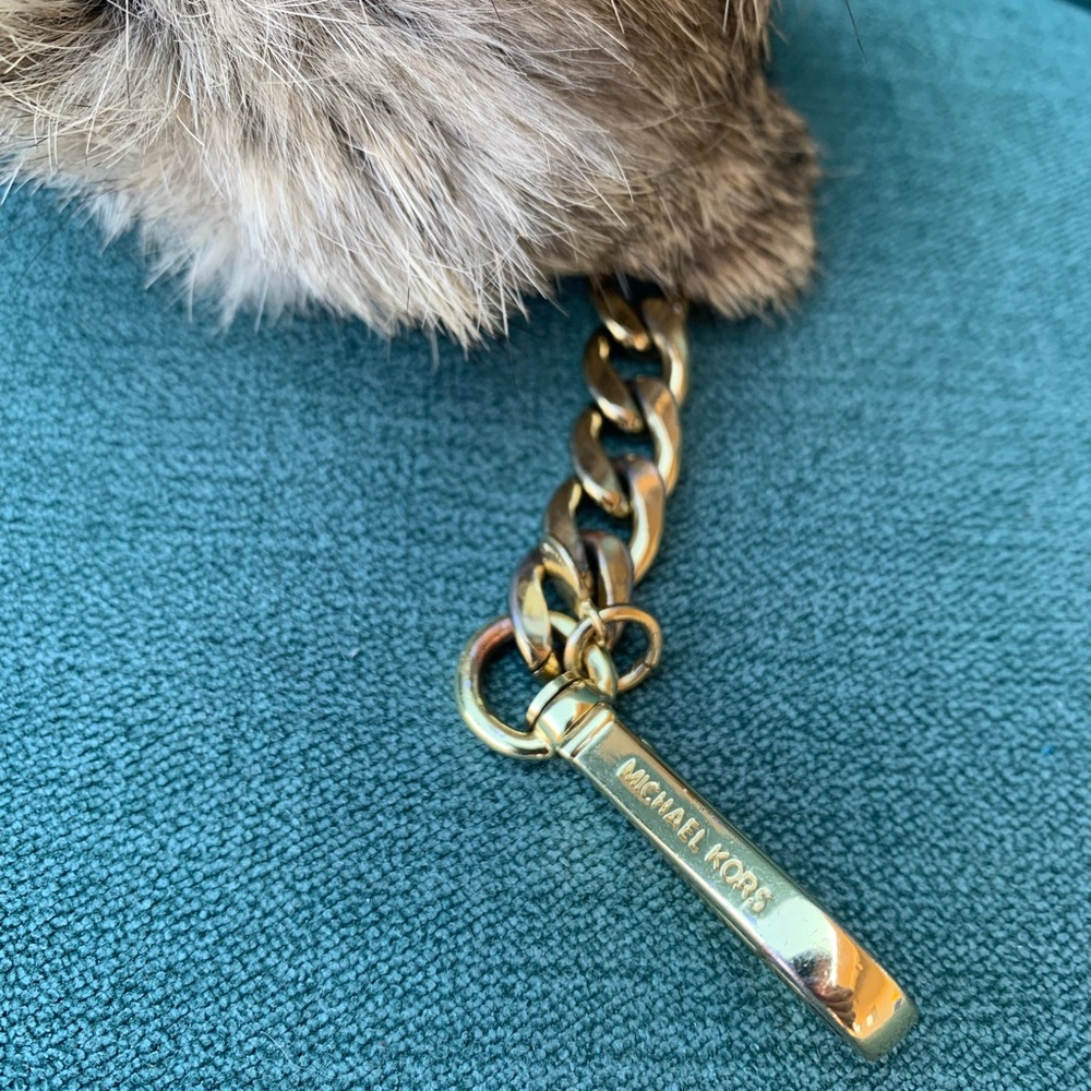 Fur Bag Charm with Gold Chain - Picture 6 of 9